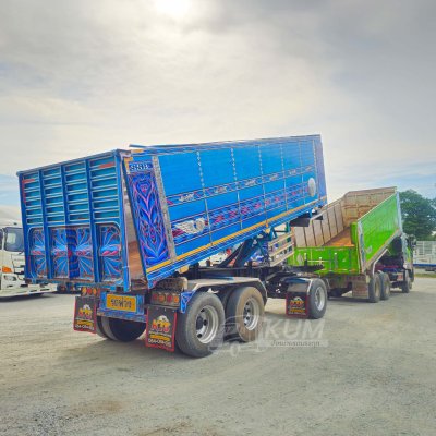 สิบล้อดั้มพ์ HINO FM1A 344 แรง ปี 2566 + หางดั้มพ์ สามเพลา อู่ ส.สมบัติ ปี 2565