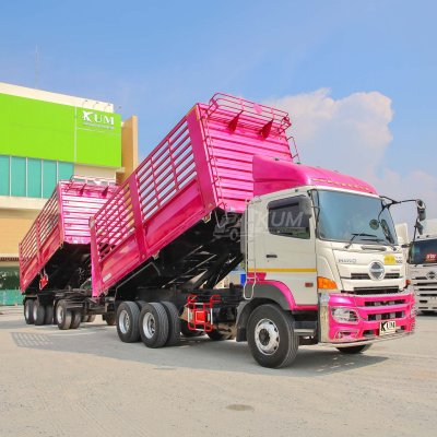 สิบล้อดั้มพ์ HINO FM1A 344 แรง ปี 2565 + หางดั้ม สามเพลา อู่พิรุธ ปี 2565