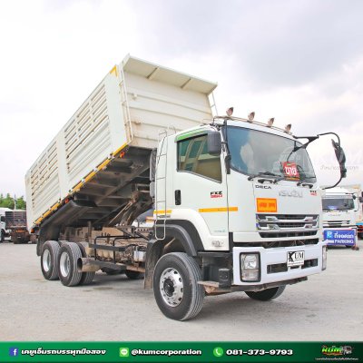 สิบล้อดั้มพ์ ISUZU FXZ 360 แรงม้า ปี 66 รถปีใหม่ กระบะสามมิตร