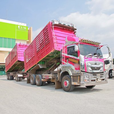 สิบล้อดั้มพ์ ISUZU FXZ 360 แรง ปี 2565 + หางดั้มพ์ สามเพลา อู่เดอะฟินิกซ์ ปี 2565