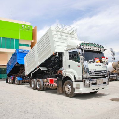 สิบล้อดั้มพ์ ISUZU FXZ 360 แรง ปี 2556 + หางดั้มพ์ สามเพลา อู่เดอะฟินิกซ์ ปี 2565