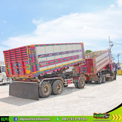 สวยจัด สิบล้อดั้มพ์ ISUZU FXZ 360 แรงม้า ปี 65 + หางดั้มพ์ สามเพลา อู่สหะกิจ ปี 65 กระบะแข็งแรง