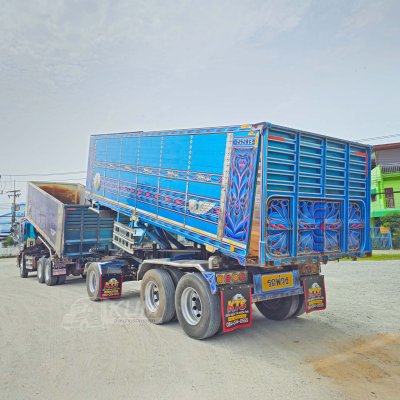 สิบล้อดั้มพ์เกษตร ISUZU FXZ 360 แรงม้า ปี 66 + หางดั๊มพ์ สามเพลา อู่ส.สมบัติ ปี 65 สีสวยจัดคัน