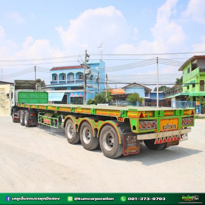 สิบล้อหัวลาก ISUZU GXZ 360 แรงม้า ปี 56+หางพื้นเรียบ สามเพลา อู่ ส.สมบัติ ปี 62