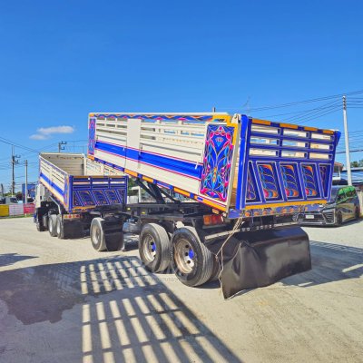 สิบล้อดั้มพ์ HINO FM2P 380 แรง ปี 2561 + หางดั้ม สามเพลา อู่สามมิตร ปี 2561