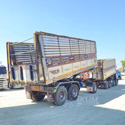 สิบสองล้อดั้มพ์ ISUZU FYH 360 แรง ปี 56 + หางดั้มพ์ สามเพลา อู่ ส.สมบัติ ปี 56