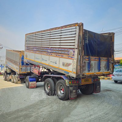 สิบสองล้อดั้มพ์ ISUZU FYH 360 แรง ปี 2556 + หางดั้มพ์ สามเพลา อู่ส.สมบัติ ปี 2556