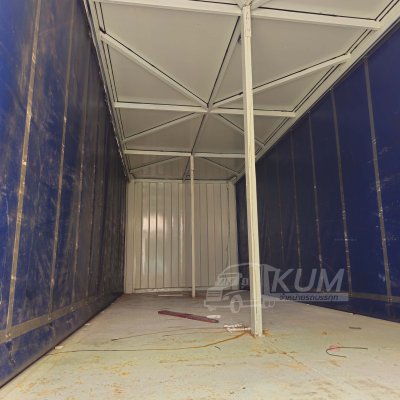 สิบล้อตู้ผ้าใบ HINO FL1A 344 แรง ปี 2567 + หางตู้ผ้าใบ สามเพลา อู่สามมิตร ปี 2567