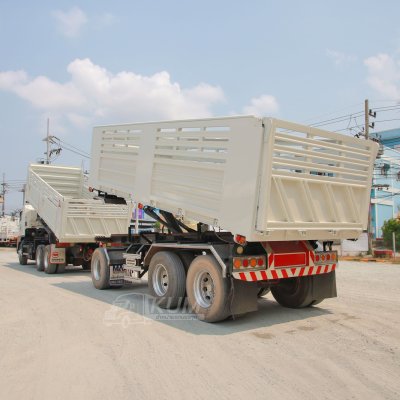 สิบล้อดั้มพ์ HINO FM1A 344 แรง ปี 2560 + หางดั้มพ์ สามเพลา อู่แม็กเทรลเลอร์ ปี 2565