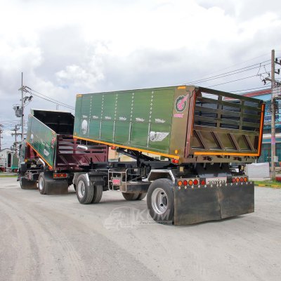 หกล้อดั้มพ์ ISUZU FTR 240 แรง ปี 2565 + หางดั้มพ์ สองเพลา อู่เดอะฟินิกซ์ ปี 2565