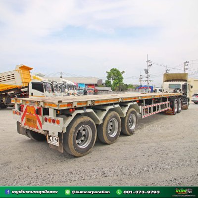 สิบล้อหัวลาก HINO VICTOR 500 260 แรงม้า ปี 65 + หางพื้นเรียบ สามเพลา อู่สามมิตร ปี 64