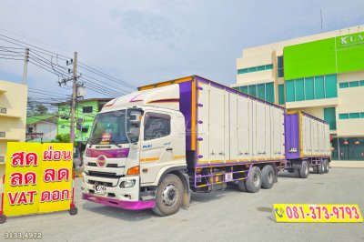 สิบล้อตู้สิบบาน HINO FL8J 260 แรง ปี 2560 + หางตู้สิบบาน สามเพลา อู่เซฟดีล ปี 2563