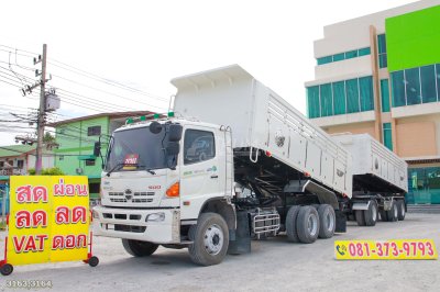 สิบล้อดั้มพ์ HINO 344 แรง ปี 56 + หางดั้มพ์ สามเพลา อู่สหกิจ ปี 56