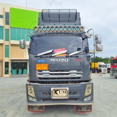คอกเกษตรสีเทาแลมโบ ISUZU FXZ 360 แรงม้า ปี 66+ หางดั้มพ์ สามเพลา อู่เดอะฟินิกซ์ ปี 66