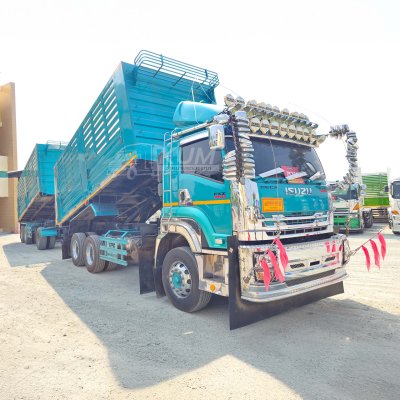 ดั๊มพ์เกษตร ISUZU FXZ 360 แรงม้า ปี 66 + หางดั้มพ์ สามเพลา อู่เดอะฟินิกซ์ ปี 66