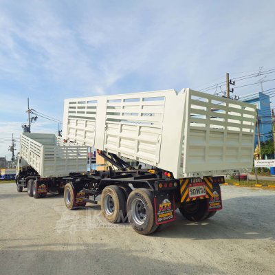 สิบล้อดั้มพ์ ISUZU FXZ 360 แรง ปี 65 + หางดั้มพ์ สามเพลา อู่พนัส ปี 65