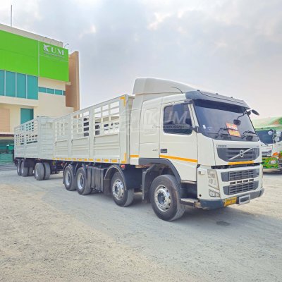 สิบสองล้อคอก Volvo FM 440 แรง ปี 2556 + หางคอก สามเพลา ปี 64