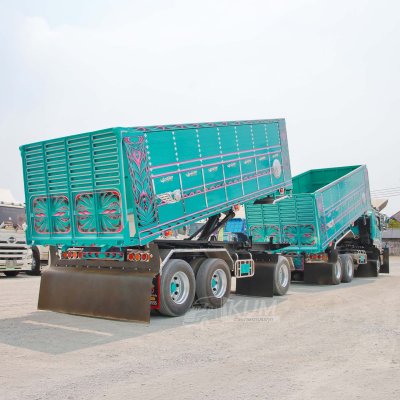 สิบล้อดั้มพ์ ISUZU FXZ 360 แรง ปี 2565 + หางดั้มพ์ สามเพลา อู่สหะกิจ ปี 2565