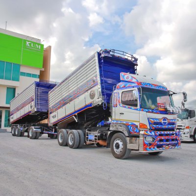 สิบล้อดั้มพ์ HINO FM1A 344 แรง ปี 2561 + หางดั้มพ์ อู่เดอะฟินิกซ์ ปี 2561