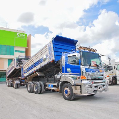 สิบล้อดั้มพ์ HINO FM1A 344 แรง ปี 2566 + หางดั้มพ์ สามเพลา อู่ไทยมาวินกู๊ดทรัค ปี 2566