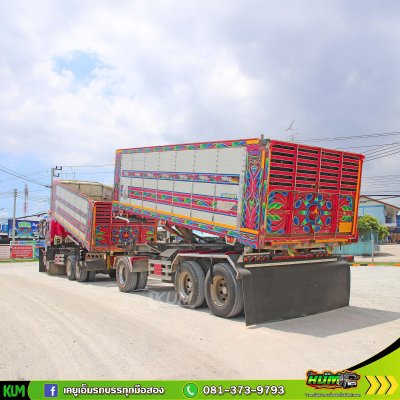 สวยจัด สิบล้อดั้มพ์ ISUZU FXZ 360 แรงม้า ปี 65 + หางดั้มพ์ สามเพลา อู่สหะกิจ ปี 65 กระบะแข็งแรง