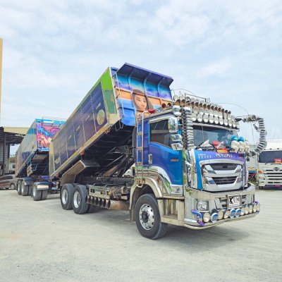 สิบล้อดั้มพ์เกษตร ISUZU FXZ 360 แรงม้า ปี 66 + หางดั๊มพ์ สามเพลา อู่ส.สมบัติ ปี 65 สีสวยจัดคัน