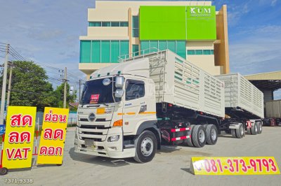 สิบล้อดั๊มพ์ HINO VICTOR 500 344 แรงม้า ปี 66 + หางดั้มพ์ สามเพลา อู่ธนาสิน ปี 66