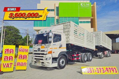 สิบล้อดั๊มพ์ HINO VICTOR 500 344 แรงม้า ปี 66 + หางดั้มพ์ สามเพลา อู่ธนาสิน ปี 66