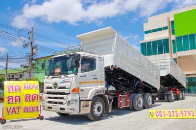สิบล้อดั้มพ์ HINO FM1A 344 แรง ปี 65 + หางดั้มพ์ สามเพลา อู่เดอะฟินิกซ์ ปี 65