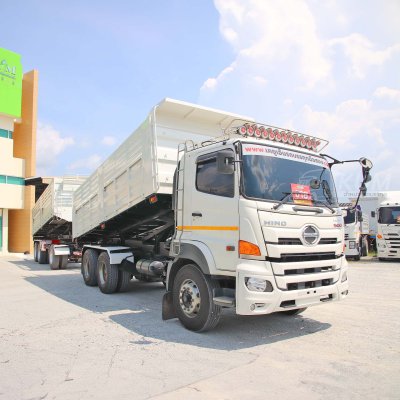 สิบล้อดั้มพ์ HINO VICTOR 500 344 แรงม้า ปี 65+หางดั้มพ์ สามเพลา อู่เดอะฟีนิกซ์ ปี 65