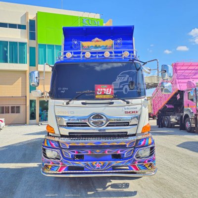 สิบล้อดั้มพ์ HINO FM2P 380 แรง ปี 2561 + หางดั้ม สามเพลา อู่สามมิตร ปี 2561