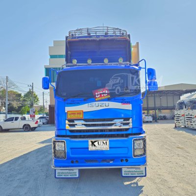 สิบสองล้อดั้มพ์ ISUZU FYH 360 แรง ปี 56 + หางดั้มพ์ สามเพลา อู่ ส.สมบัติ ปี 56