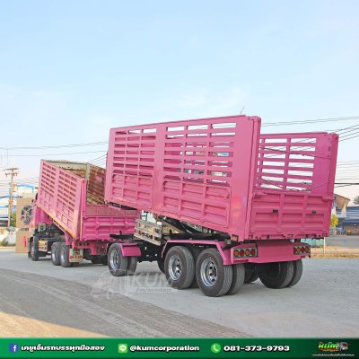 พ่วงแม่ลูกหวานฉ่ำ ISUZU FXZ 360 แรงม้า ปี 66 + หางดั้มพ์ สามเพลา ปี 65