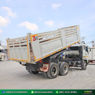 สิบล้อดั้มพ์ FUSO FV 380 แรงม้า ปี 55 กระบะสามมิตร ราคาถูกมาก