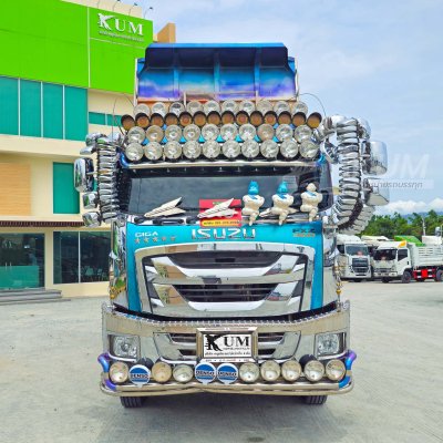 สิบล้อดั้มพ์เกษตร ISUZU FXZ 360 แรงม้า ปี 66 + หางดั๊มพ์ สามเพลา อู่ส.สมบัติ ปี 65 สีสวยจัดคัน