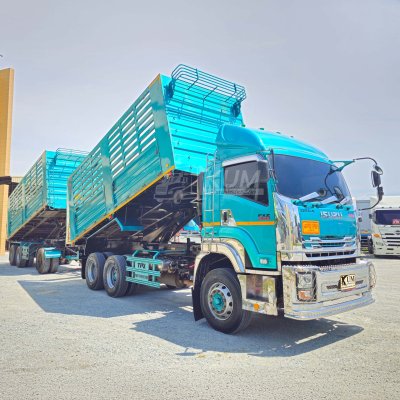 ดั๊มพ์เกษตร ISUZU FXZ 360 แรงม้า ปี 66 + หางดั้มพ์ สามเพลา อู่เดอะฟินิกซ์ ปี 66