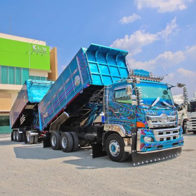 ใช้เงินออกรถ 350,000 บาท สิบล้อดั้มพ์ HINO FM2P 380 แรง ปี 2564 + หางดั้มพ์ สามเพลา อู่พงศ์ไพบูลย์ ปี 64