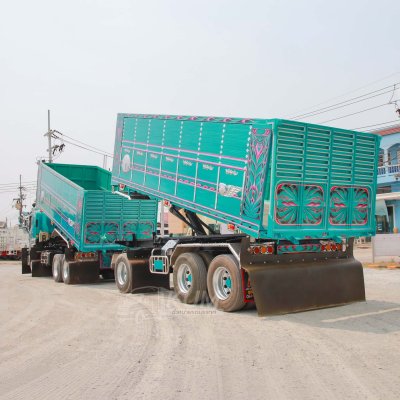 สิบล้อดั้มพ์ ISUZU FXZ 360 แรง ปี 2565 + หางดั้มพ์ สามเพลา อู่สหะกิจ ปี 2565