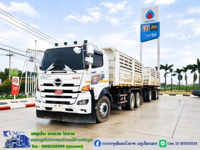 สิบล้อดั้มพ์ พ่วงแม่ลูก Hino Victor FM2P 380 ปี 66 กระบะสามมิตร