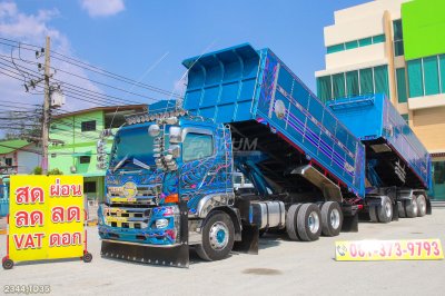 สิบล้อดั้มพ์ HINO FM2P 380 แรง ปี 2564 + หางดั้มพ์ สามเพลา อู่พงศ์ไพบูลย์ ปี 64