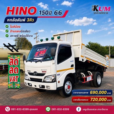 เข้าใหม่! รถหกล้อดั้มพ์ 3 คิว สภาพใหม่เอี่ยม ไมล์น้อยมาก ปี 66 เครื่องยนต์ 150 แรงม้า