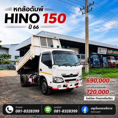 เข้าใหม่! รถหกล้อดั้มพ์ 3 คิว สภาพใหม่เอี่ยม ไมล์น้อยมาก ปี 66 เครื่องยนต์ 150 แรงม้า