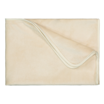 Bamboo Velour Blanket for Newborns to 1 Yr. – Beige Edging (Free Embroidery)