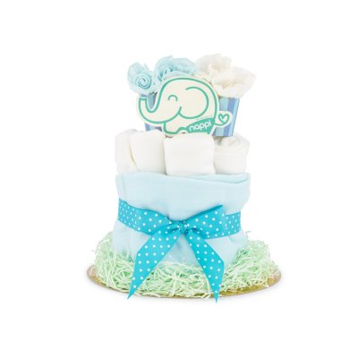 Newborn Gift: Diaper Cake for Baby Boy (Size S)