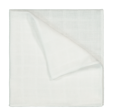 Muslin Bamboo Handkerchief 12 inches, Set of 6 - White