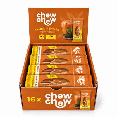 THAI TEA-COATED SOLAR-DRIED BANANA — BOX OF 16 BARS