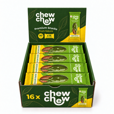 MATCHA-COATED SOLAR-DRIED BANANA — BOX OF 16 BARS