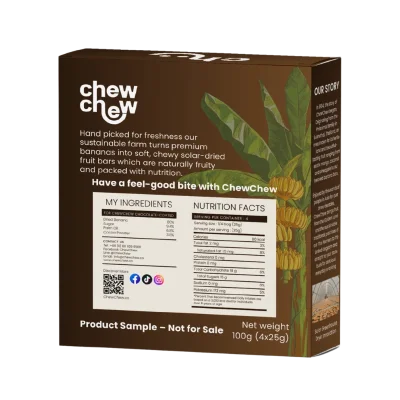 CHOCOLATE-COATED SOLAR-DRIED BANANA BAR