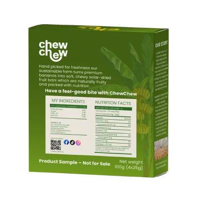 MATCHA-COATED SOLAR-DRIED BANANA BAR