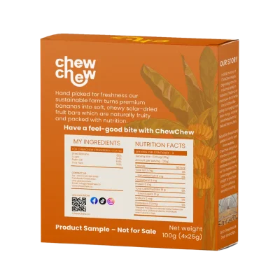 THAI TEA-COATED SOLAR-DRIED BANANA BAR